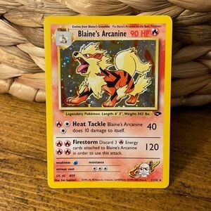Blaine’s Arcanine Gym Challenge Holo Pokémon